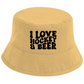Bucket Hat I LOVE HOCKEY & BEER