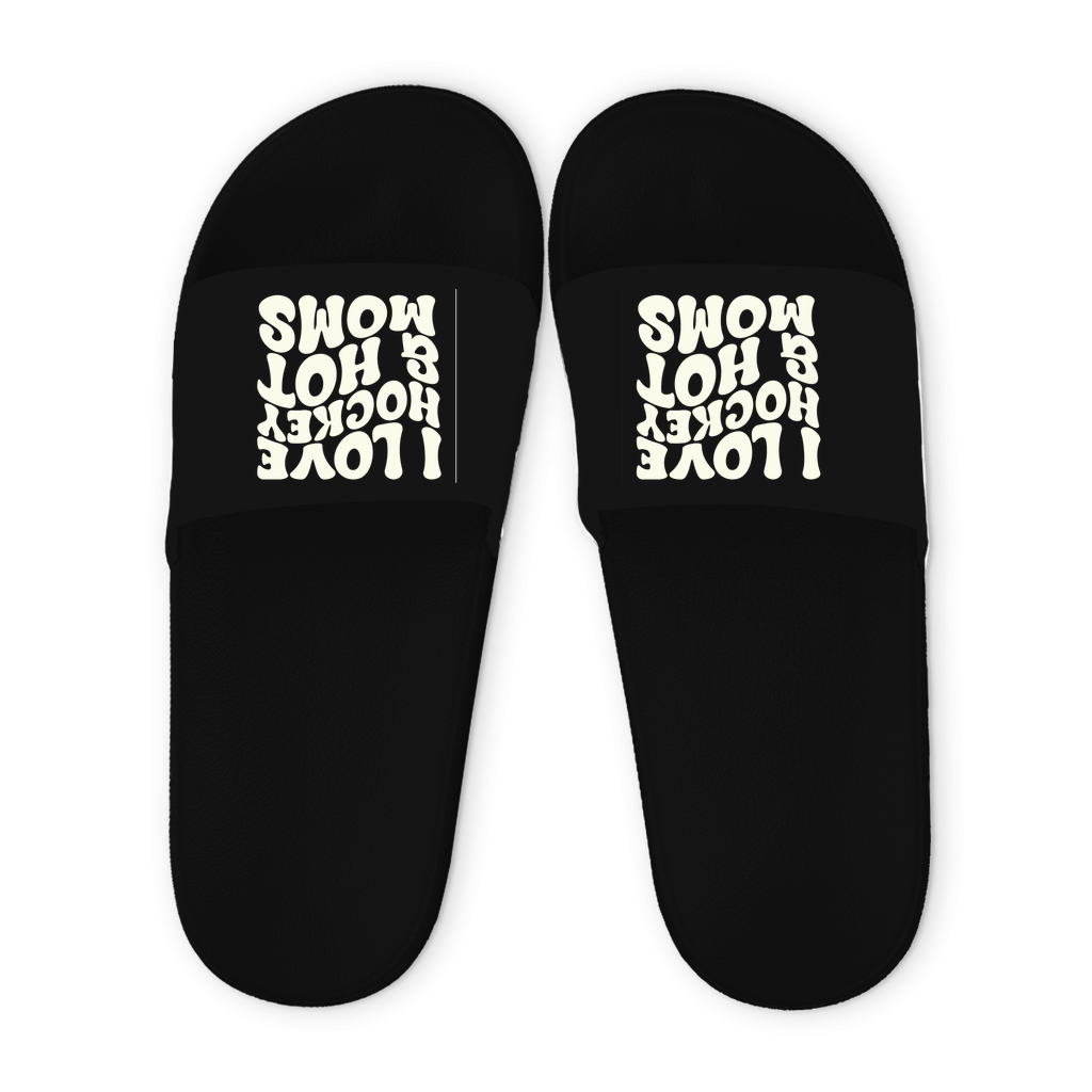 Badelatschen  I LOVE HOCKEY & HOT MOMS