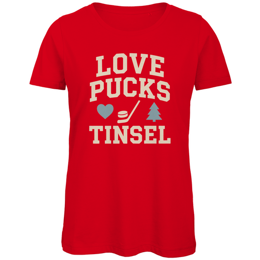 Ladies T-Shirt LOVE, PUCKS & TINSEL