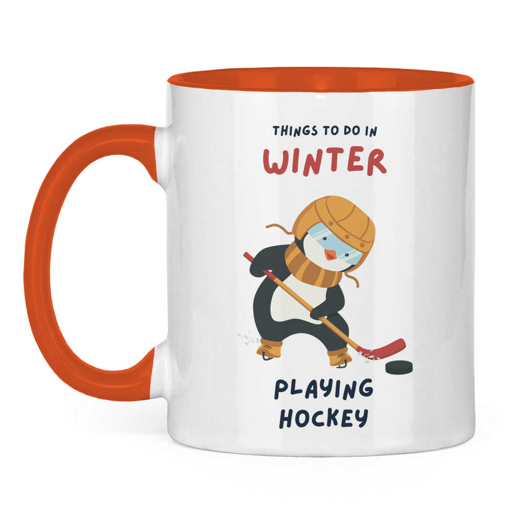 Tasse zweifarbig PINGU HOCKEY