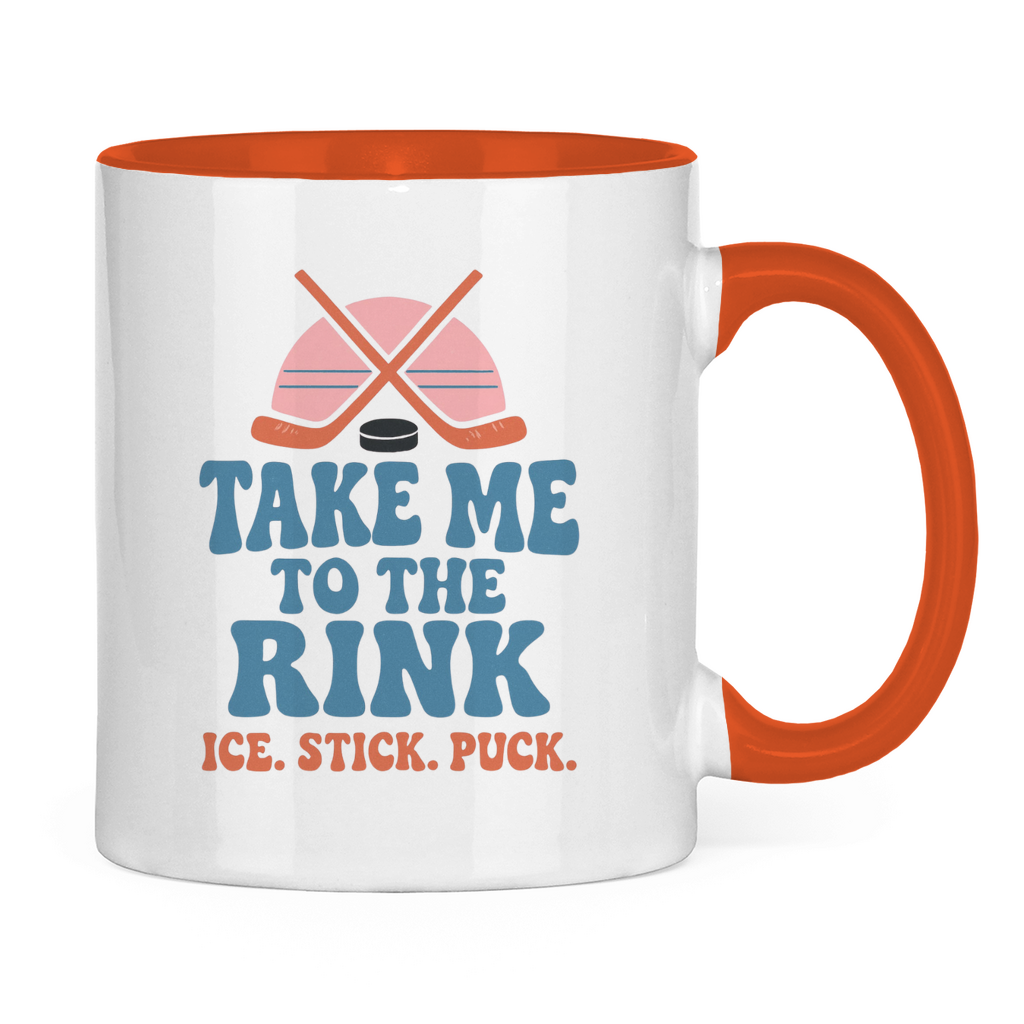 Tasse zweifarbig TAKE ME TO THE RINK