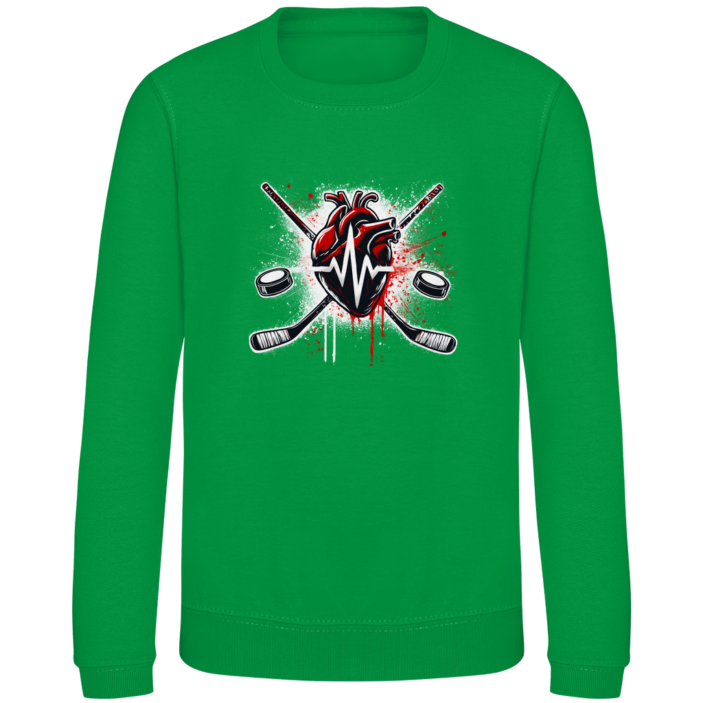 Kids Sweatshirt HOCKEY HEARTBEAT