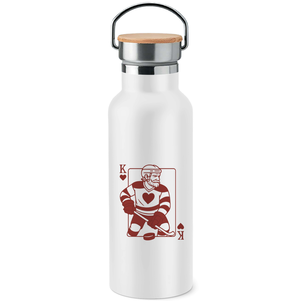 Edelstahl-Trinkflasche HOCKEY HERZKÖNIG