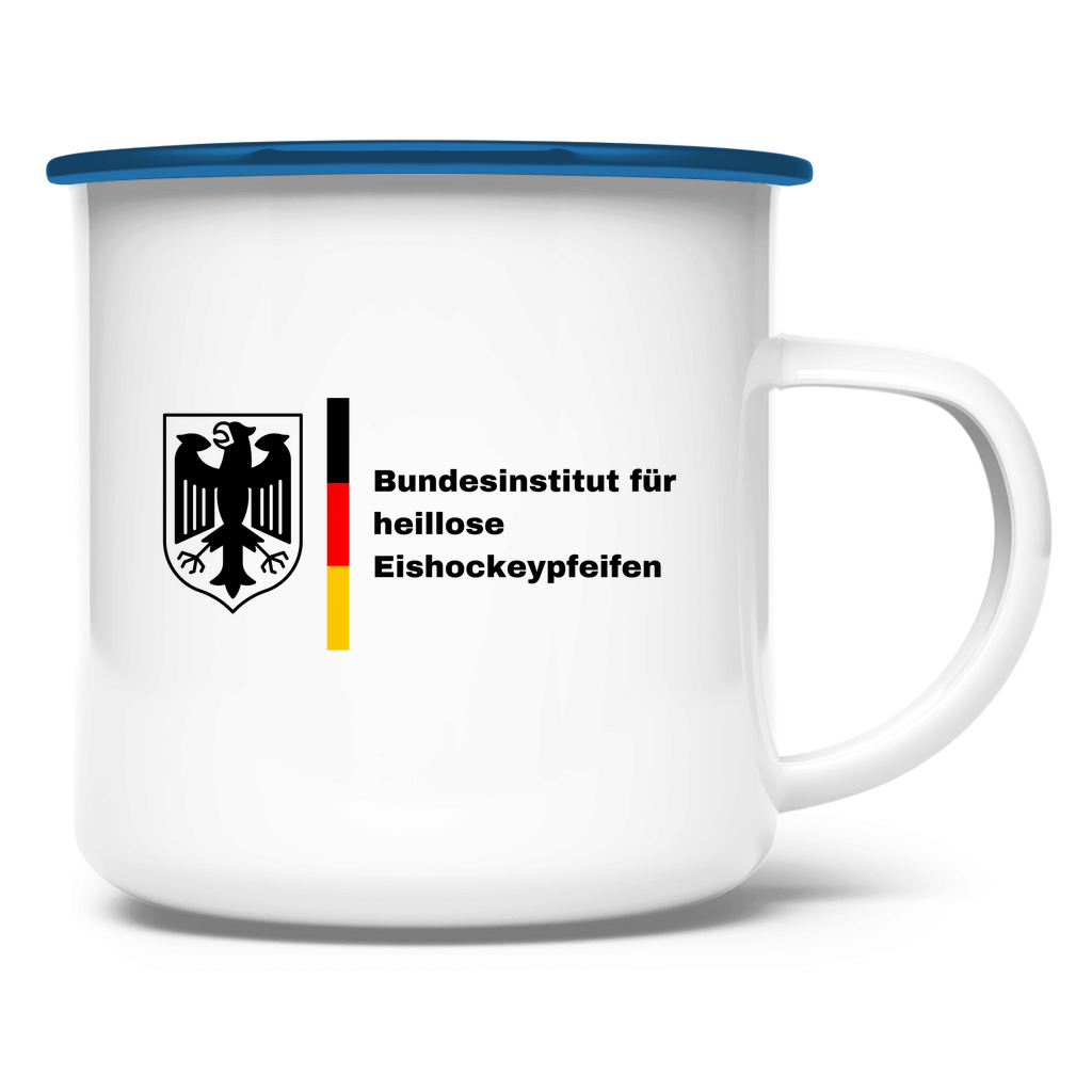 Emaille Tasse BUNDESINSTITUT PFEIFEN