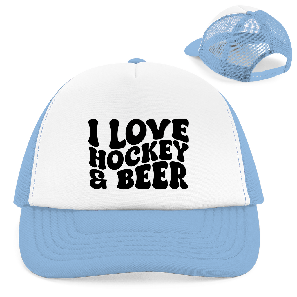 Retro Cap I LOVE HOCKEY & BEER