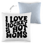 Kopfkissen zweifarbig I LOVE HOCKEY & HOT MOMS