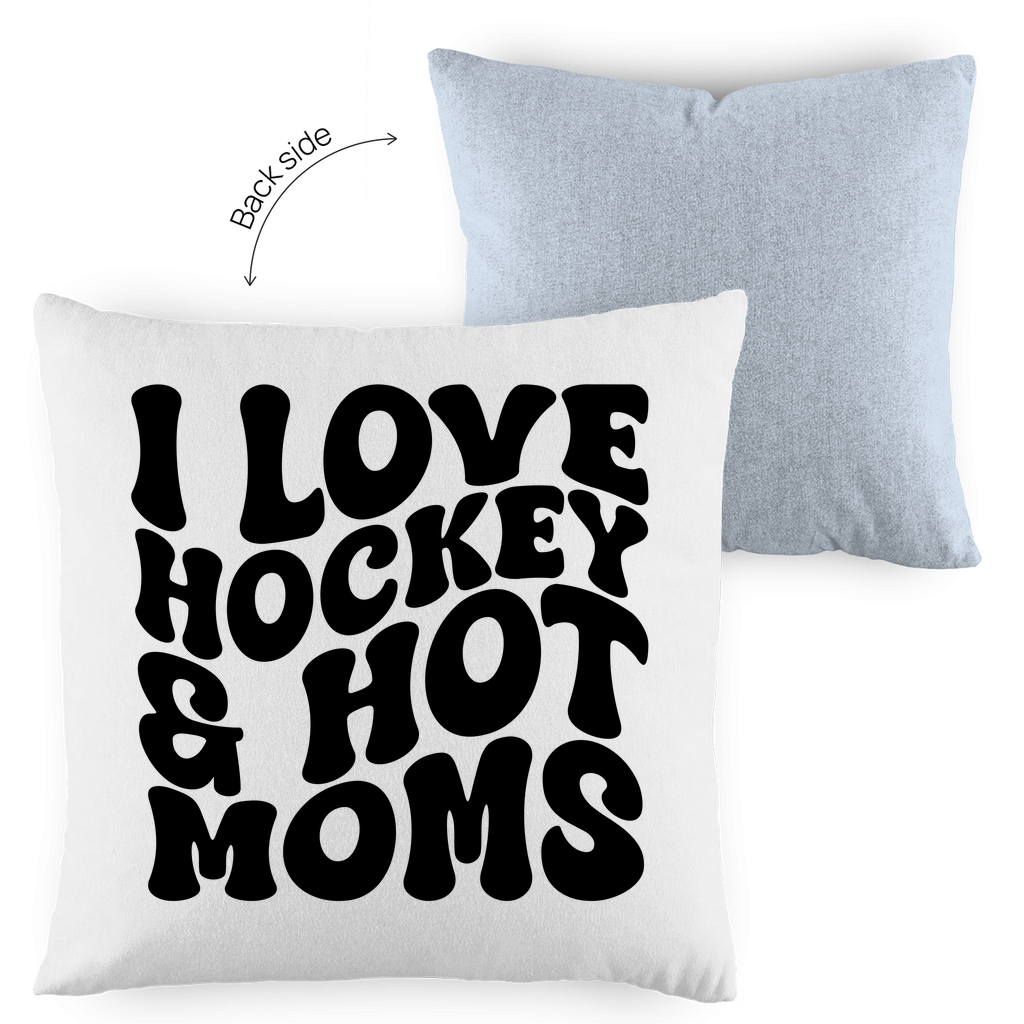 Kopfkissen zweifarbig I LOVE HOCKEY & HOT MOMS