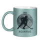 Glitzertasse STERNZEICHEN AQUARIUS / WASSERMANN