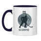 Tasse zweifarbig STERNZEICHEN SCORPIO / SKORPION