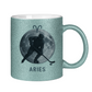 Glitzertasse STERNZEICHEN ARIES / WIDDER