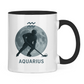 Tasse zweifarbig STERNZEICHEN AQUARIUS / WASSERMANN