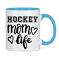 Tasse zweifarbig HOCKEY MOM LIFE