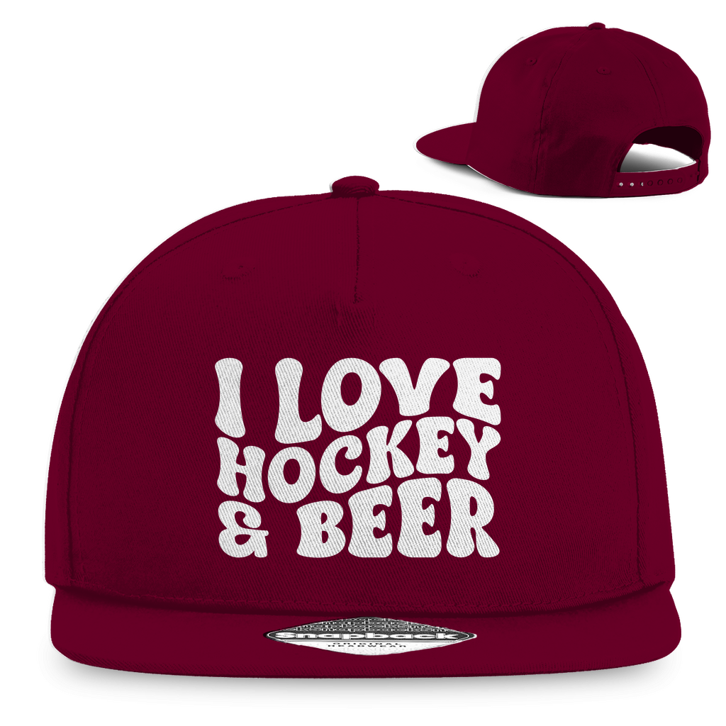 Snapback I LOVE HOCKEY & BEER