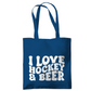 Tragetasche  I LOVE HOCKEY & BEER