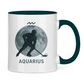 Tasse zweifarbig STERNZEICHEN AQUARIUS / WASSERMANN