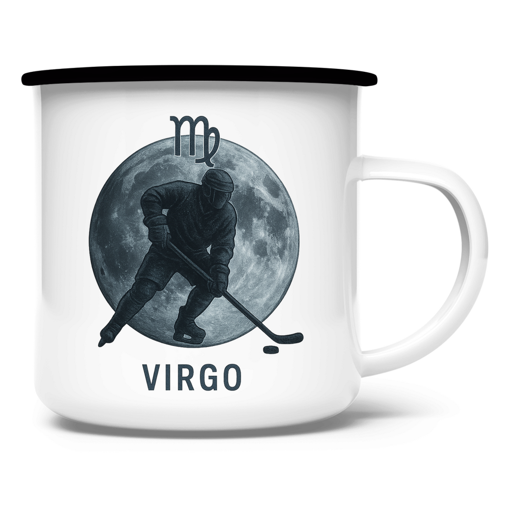 Emaille Tasse STERNZEICHEN VIRGO / JUNGFRAU