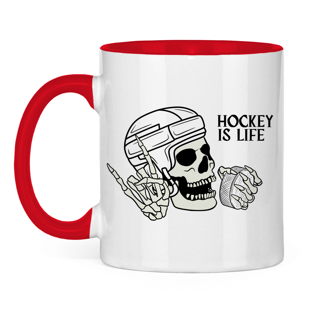 Tasse zweifarbig HOCKEY IS LIFE