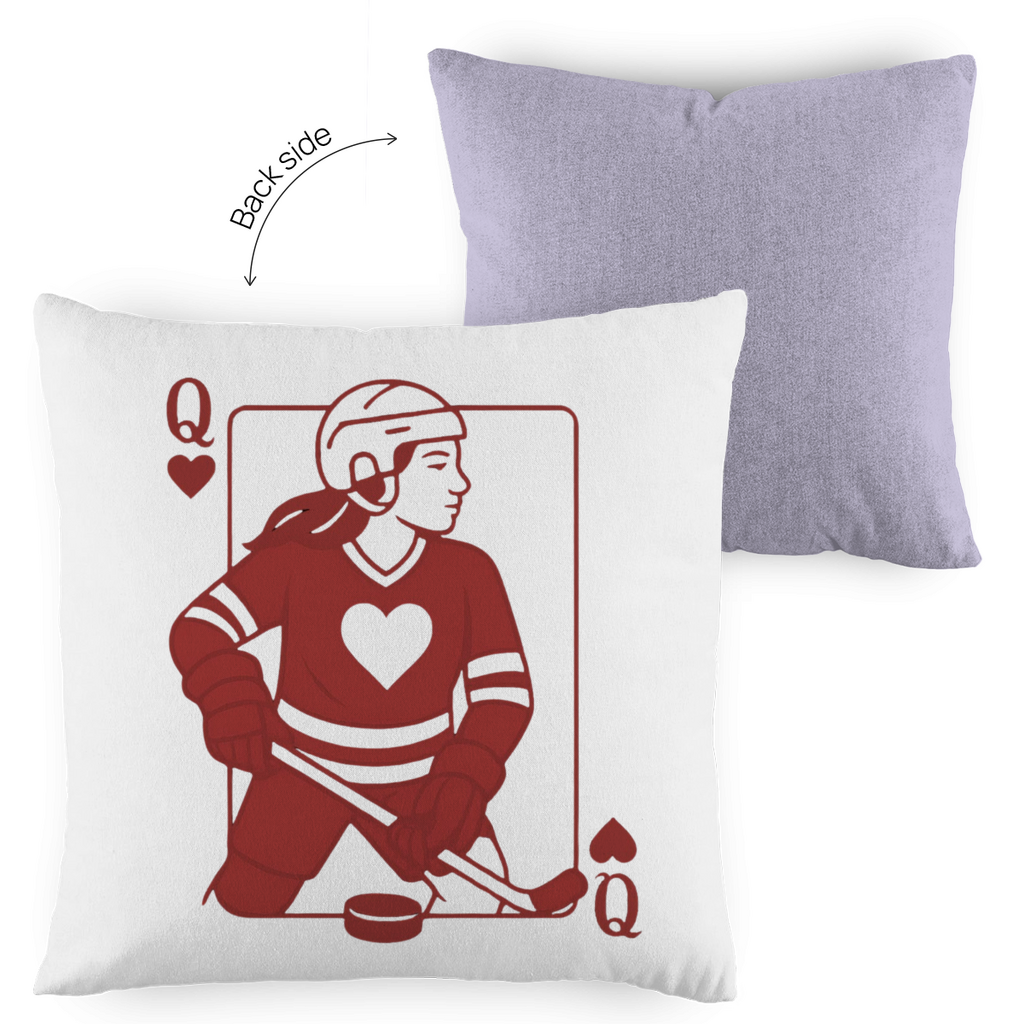 Kopfkissen zweifarbig HOCKEY HERZKÖNIGIN