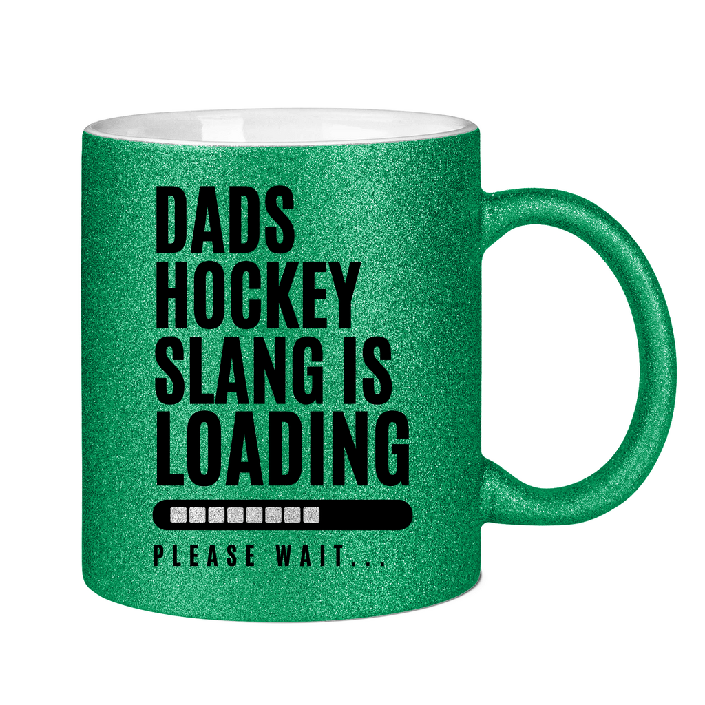 Glitzertasse HOCKEYDADS SLOGAN