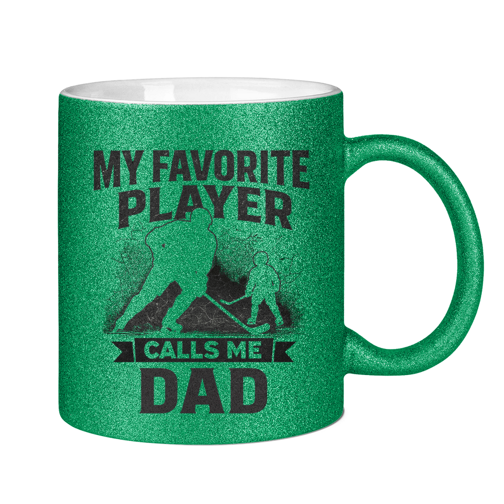 Glitzertasse HOCKEYDAD FAVORITE PLAYER