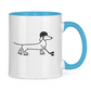 Tasse zweifarbig HOCKEY DACKEL