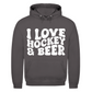 Unisex Hoodie I LOVE HOCKEY & BEER