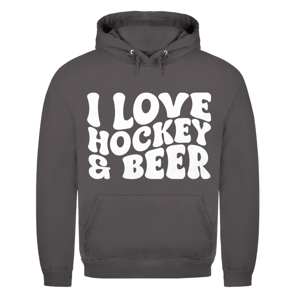 Unisex Hoodie I LOVE HOCKEY & BEER