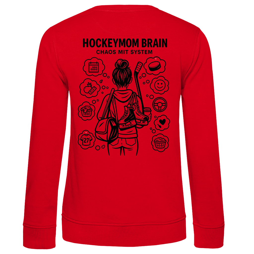 Ladies Sweatshirt HOCKEYMOM BRAIN (front&back)