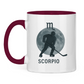Tasse zweifarbig STERNZEICHEN SCORPIO / SKORPION