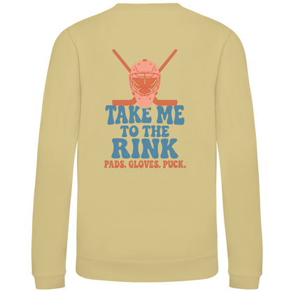 Kids Sweatshirt TAKE ME TO THE RINK GOALIE (back)