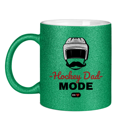 Glitzertasse HOCKEYDAD MODE