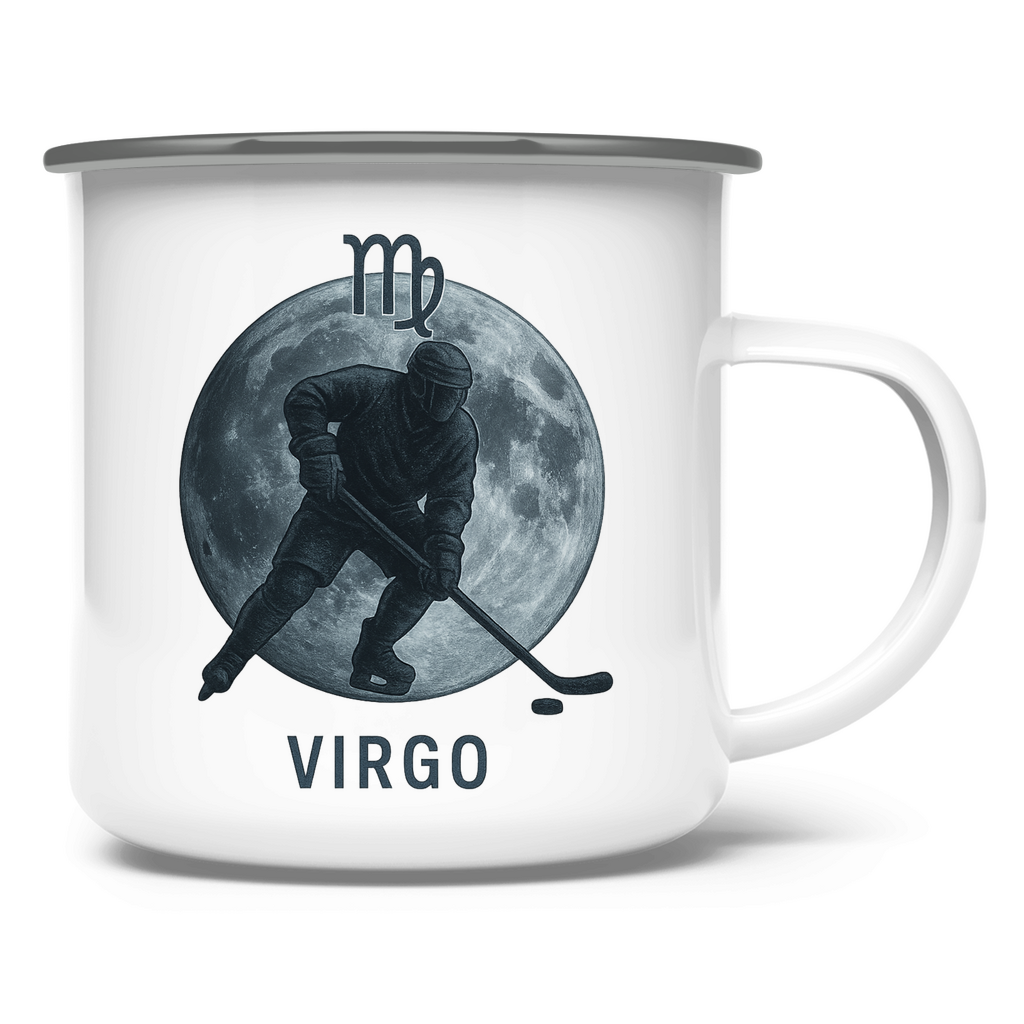 Emaille Tasse STERNZEICHEN VIRGO / JUNGFRAU