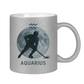 Glitzertasse STERNZEICHEN AQUARIUS / WASSERMANN