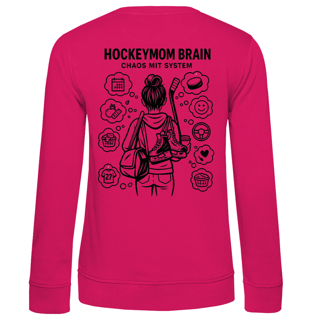 Ladies Sweatshirt HOCKEYMOM BRAIN (front&back)