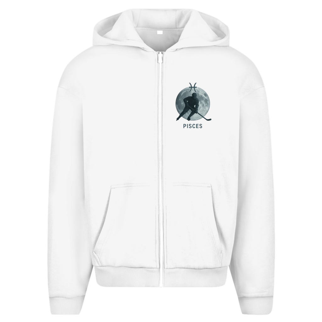 Oversize Zipper STERNZEICHEN PISCES / FISCH (front&back)