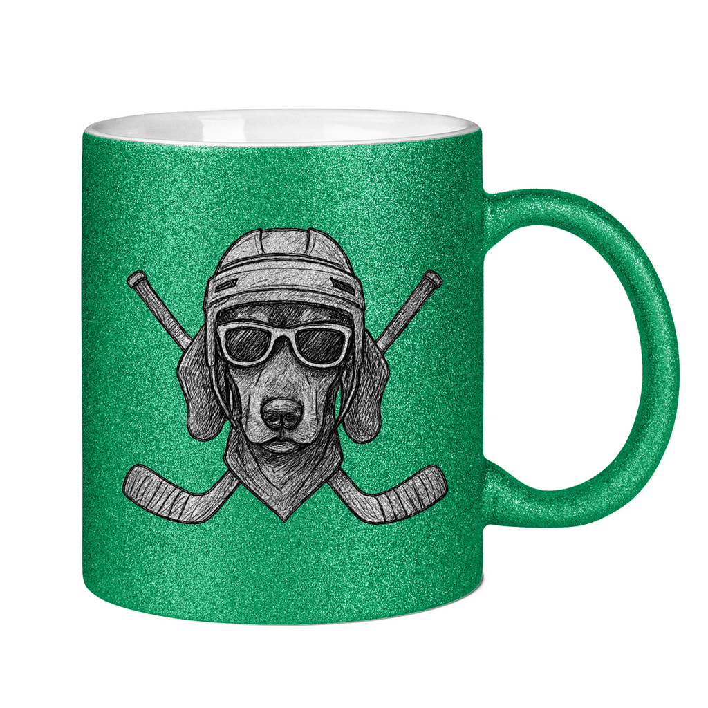 Glitzertasse COOL HOCKEYDOG