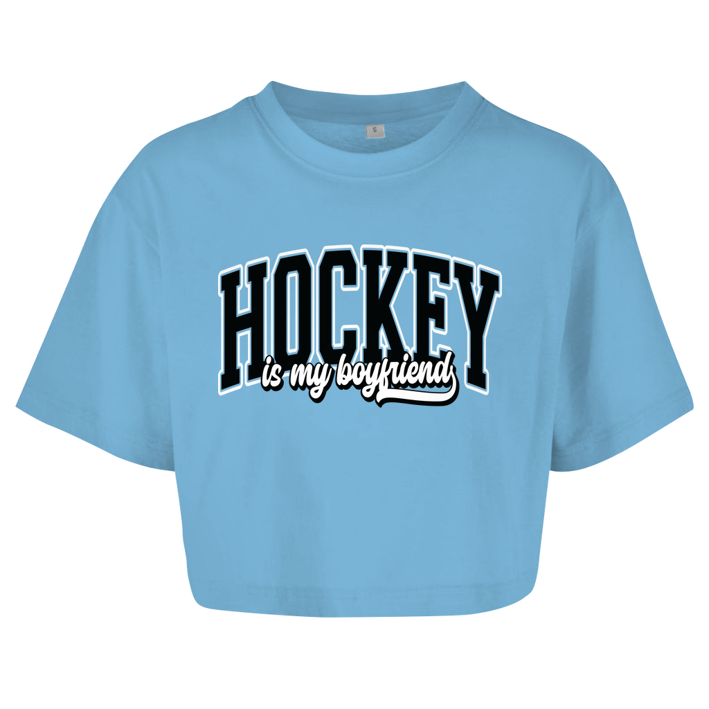 Ladies Crop Top HOCKEY IS MY BOYFRIEND