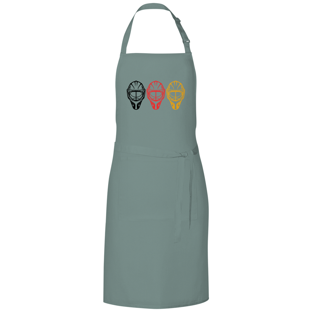 Grillschürze GOALIE MASKE SCHWARZ-ROT-GOLD
