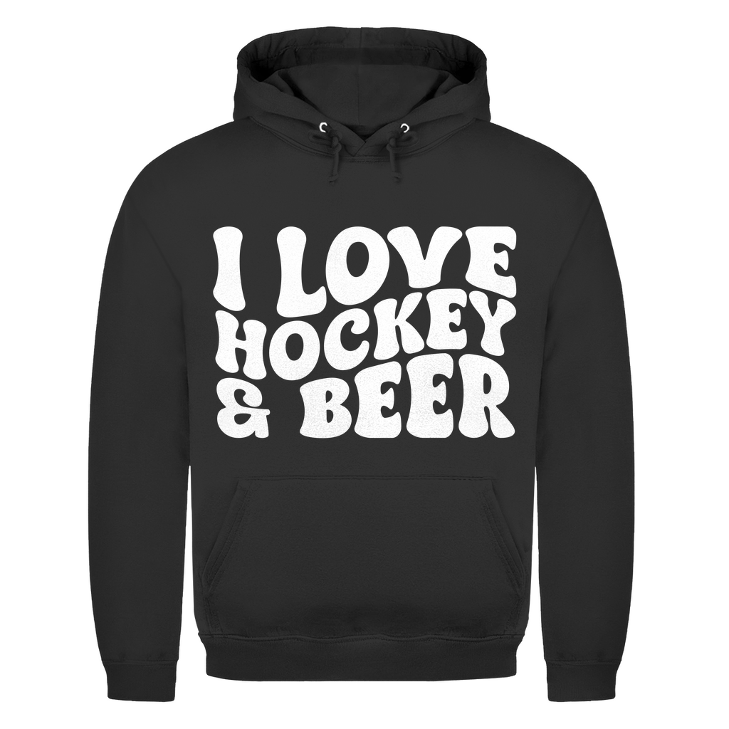 Unisex Hoodie I LOVE HOCKEY & BEER