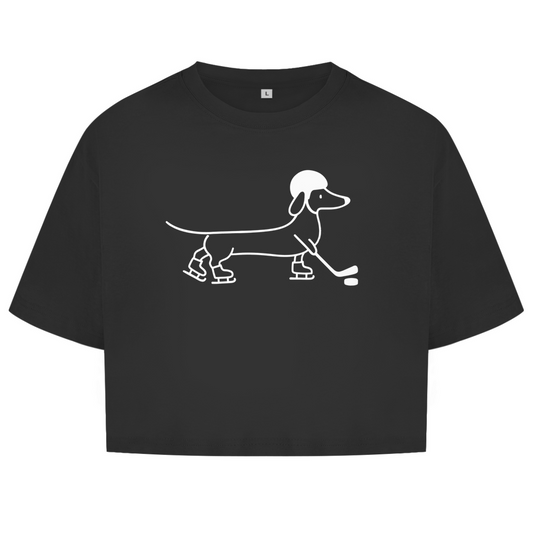 Ladies Crop Top HOCKEY DACKEL