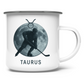 Emaille Tasse STERNZEICHEN TAURUS / STIER