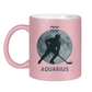 Glitzertasse STERNZEICHEN AQUARIUS / WASSERMANN