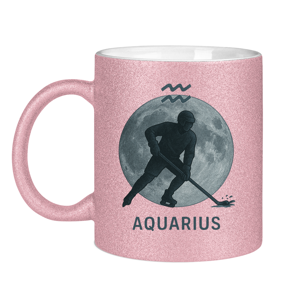 Glitzertasse STERNZEICHEN AQUARIUS / WASSERMANN