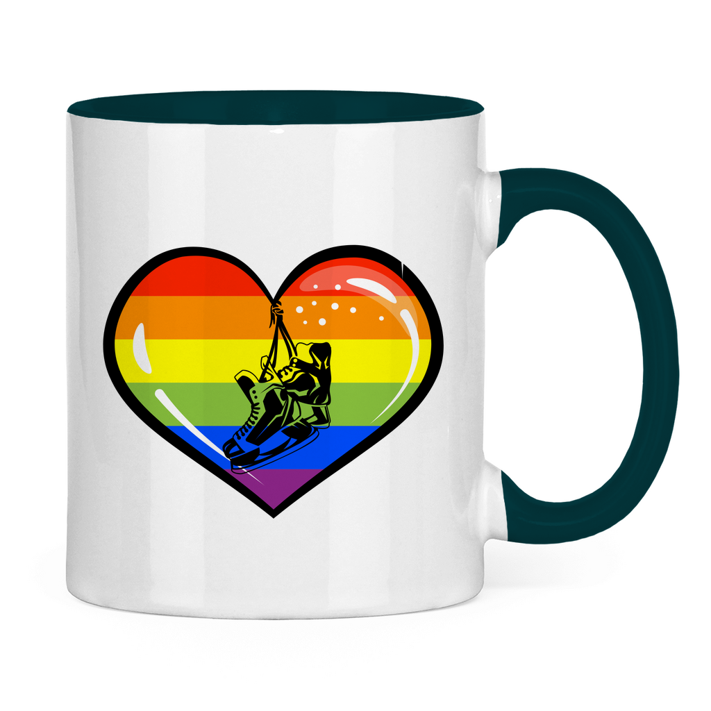 Tasse zweifarbig RAINBOW SKATE HEART