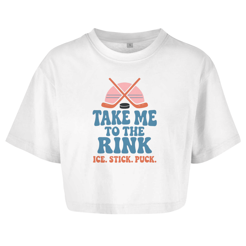 Ladies Crop Top TAKE ME TO THE RINK