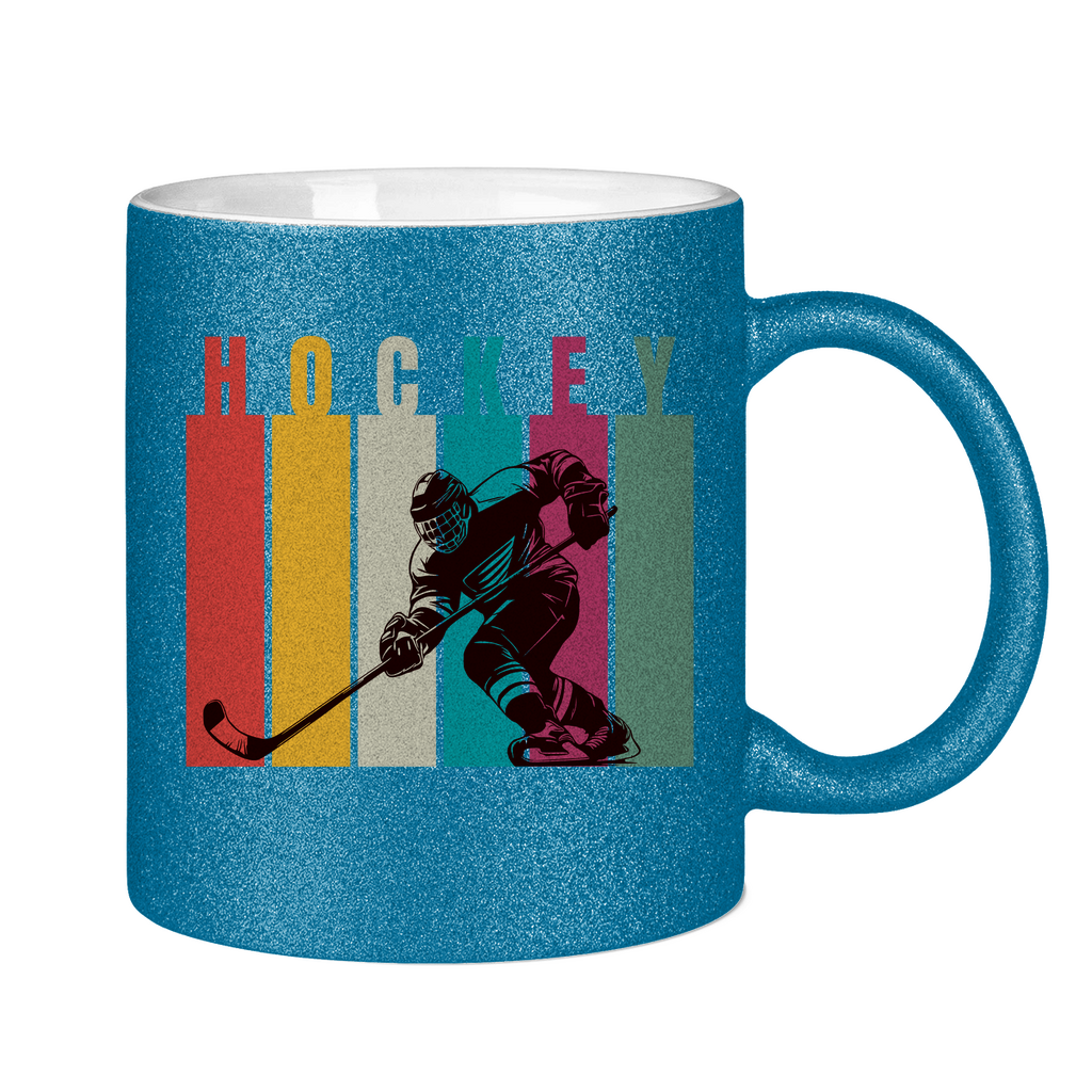 Glitzertasse COLOURFUL HOCKEYPLAYER