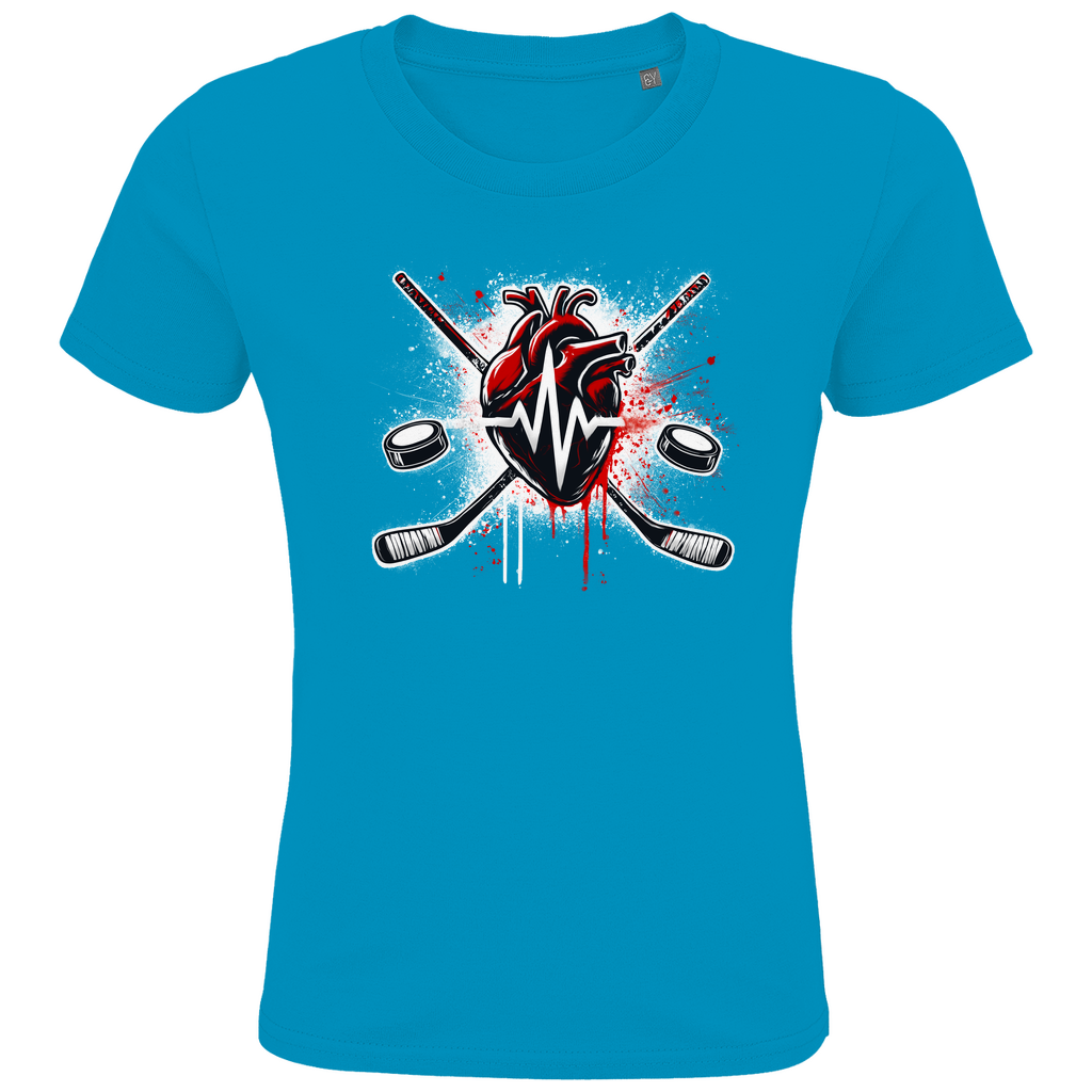 Kids T-Shirt HOCKEY HEARTBEAT