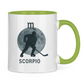 Tasse zweifarbig STERNZEICHEN SCORPIO / SKORPION