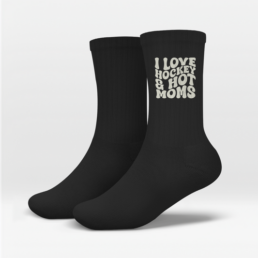 Socken I LOVE HOCKEY & HOT MOMS