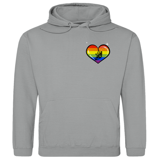 Unisex Hoodie RAINBOW SKATE HEART